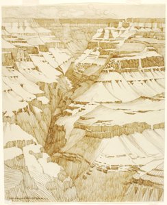 Utan titel (överföringsritning till Grand Canyon [nr 1]) av George Elbert Burr
