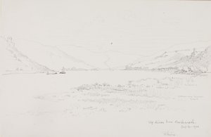 Uppför floden från Bacharach, Rhen av George Elbert Burr