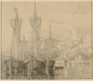 Venice Fiskebåtar av George Elbert Burr