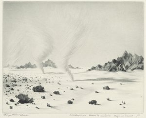 Virvelvindar, Dead Mountains, Mojaveöknen, Kalifornien