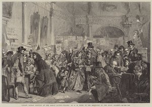 Spädbarnsföräldralösa val på London Tavern, Polling av George Elgar Hicks