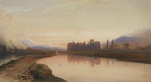 Neath Abbey, Glamorganshire (akvarell på papper)