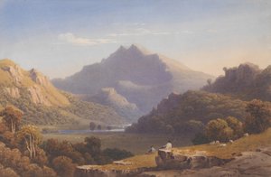 Snowdon från Llyn Nantlle, North Wales, 1832. av George Fennel Robson
