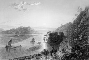 "Ganges kommer in på slätterna nära Hurdwar", 1838.