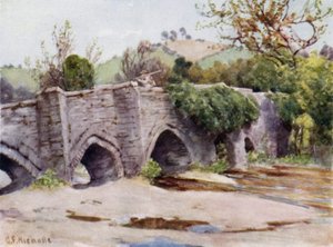 Gamla bron vid Lostwithiel av George Franck Nicholls