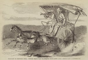 Mail-Cart i norra Indien, officer på väg att gå med i Delhi-armén av George Francklin Atkinson