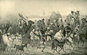 Native Auxiliaries som skyndar till Delhi, c1850-talet, 1901. av George Francklin Atkinson