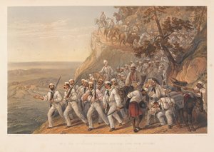 ?The 1st Bengal Fusiliers marscherar ner från Dugshai?, 1857