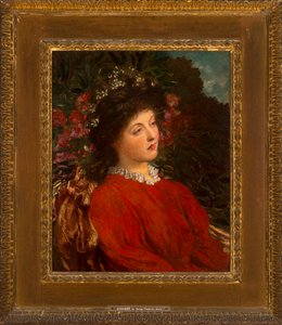 Porträtt av Eveleen Tennant (senare Mrs F.W.H. Myers) 1876 (olja på duk) av George Frederic Watts