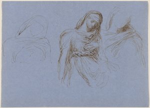 Study of Death för "Time and Death" av George Frederic Watts