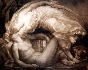 Endymion, graverad av Frank Short av George Frederick (after) Watts