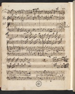 R.M.20.g.3, f.99v från G.F. Händel: Saul (oratorium av Charles Jennens) av George Frederick Handel
