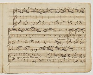 Kom o kära vem utan sin kärna, f.7r från "Aditionall [sic] songs for Rinaldo", c.1717