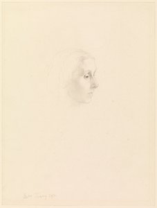 Studie för porträtt av Emily Tennyson, 1862 av George Frederick Watts