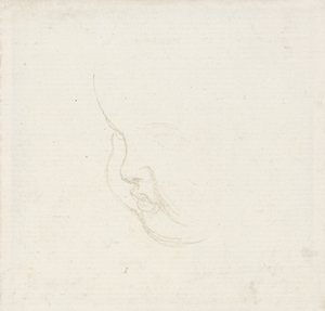 Studie för ett barns huvud, ca 1860 (grafit) av George Frederick Watts