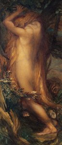 Eve Repentente, c, 1865-97 (blandmaterial på papper på duk) av George Frederick after Watts