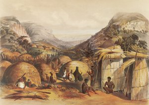 I Natal bor en betydande befolkning av zuluer av George French Angas