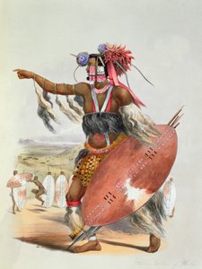 Zulukrigare, Utimuni, brorson till Chaka den bortgångne zulukungen, 1849