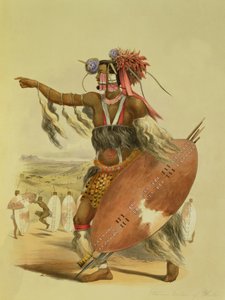 Zulukrigare, Utimuni, brorson till Chaka den bortgångne zulukungen, skylt 13 från 