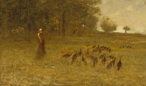 Flicka med kalkoner, 1883-84