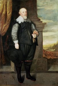 Porträtt av Sir Arthur Ingram (ca 1570-1642) 1638 (olja på duk) av George Geldorp