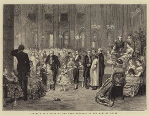 Ungdomsbal ges av borgmästarinnan i Mansion House av George Goodwin Kilburne