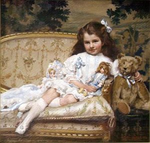 Porträtt av Marjorie Cohen, 5 år av George Hall Neale