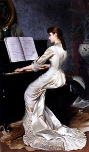 Sång utan ord, Piano Player, 1880 av George Hamilton Barrable