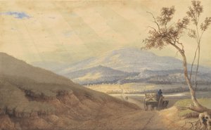 A Gleamy Effect—Hollidaysburg, Pennsylvania, 1835-40 (akvarell och grafit på vävt papper)