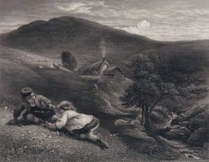 Illustration för Auld Lang Syne av Robert Burns
