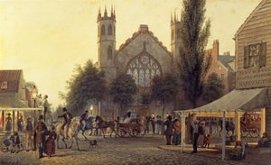 Night-Fall, St. Thomas Church, New York, ca 1835