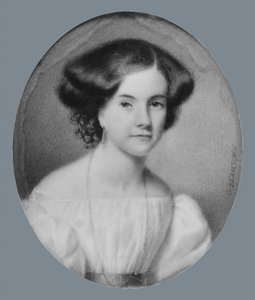 Porträtt av en dam, ca. 1830. av George Harvey
