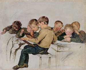 Skolprov (olja på papper)