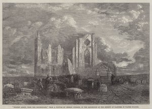 Whitby Abbey, från Churchyard, i utställningen av Society of Painters in Water Colors av George Haydock Dodgson