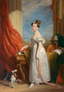 Holländska: Porträtt av drottning Victoria av England som prinsessa Porträtt av drottning Victoria av England som prinsessa av George Hayter