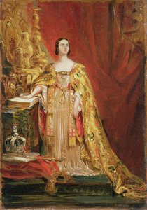 Drottning Victoria (1819-1901) avlägger kröningseden, 28 juni 1838