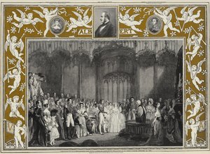 Drottning Victorias och prins Alberts äktenskap av Saxe-Coburg och Gotha vid St James