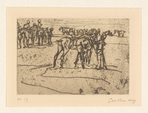 Vilande kavalleri av George Hendrik Breitner (signed by artist)