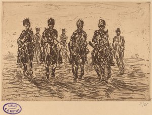 Galopperande husarer framifrån av George Hendrik Breitner