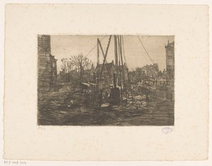 Pålarbete i Raadhuisstraat i Amsterdam av George Hendrik Breitner