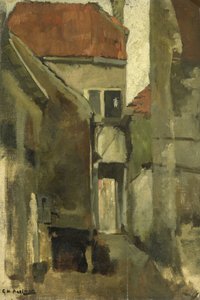 Neighborhood Street i Rijswijk nära Haag av George Hendrik Breitner