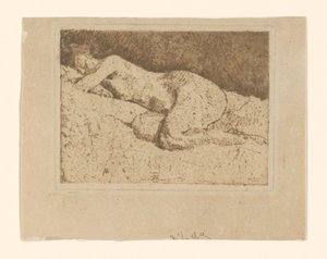 Liggande Kvinna Naken av George Hendrik Breitner