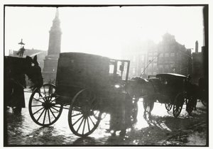 Vagnar på Dam-torget i Amsterdam av George Hendrik Breitner