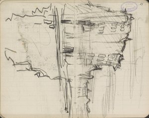Stadsbild, möjligen Amsterdam av George Hendrik Breitner