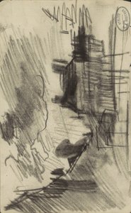 Stadsbild, möjligen i Amsterdam av George Hendrik Breitner