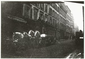 Gatuvy med hästar och vagn i Paris av George Hendrik Breitner