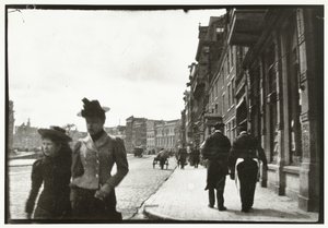 Gatuvy från Rokin i Amsterdam av George Hendrik Breitner