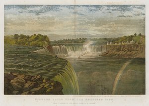 Niagarafallen från den amerikanska sidan (chromolitho) av George Henry Andrews