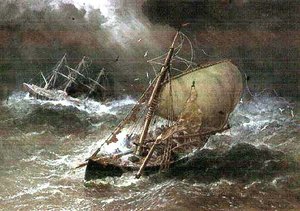 Storm i Nordsjön, med Smack & Barque