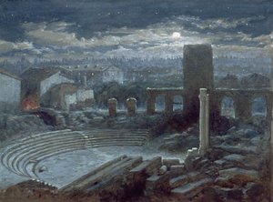 Den romerska teatern, Arles, Moonlight